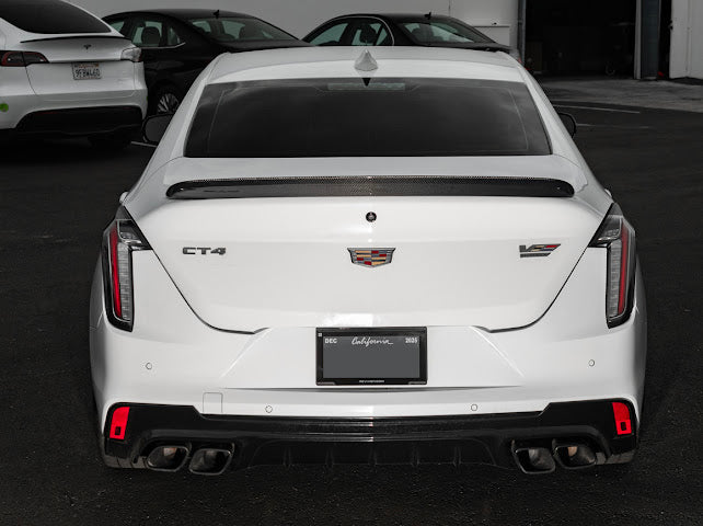 2020-UP CADILLAC CT4, CT4 V, AND CT4-V BLACKWING | BLACKWING PACKAGE CARBON FIBER REAR WING SPOILER
